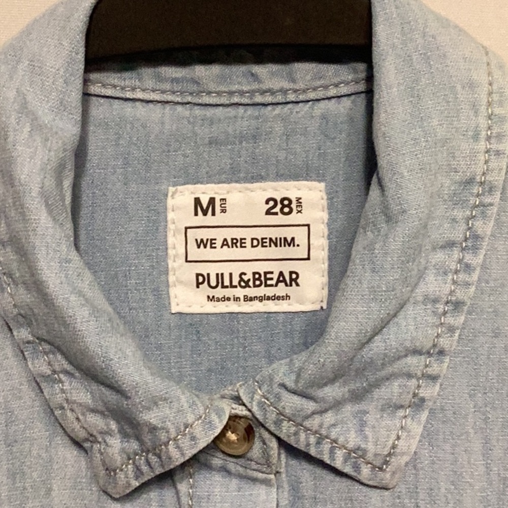 Pull & Bear denim shirt dress size medium - Picture 4 of 7